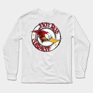 Woodys Hot Rod Garage Long Sleeve T-Shirt